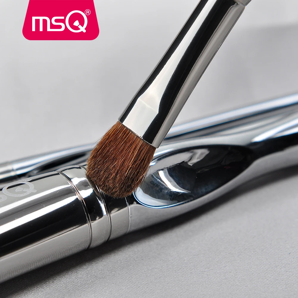 MSQ New Professional 11pcs Powder Makeup Brushes Set Classic Eyeshadow Lip Foundation Make Up Brush Goat/Horse Hair PVC Handle