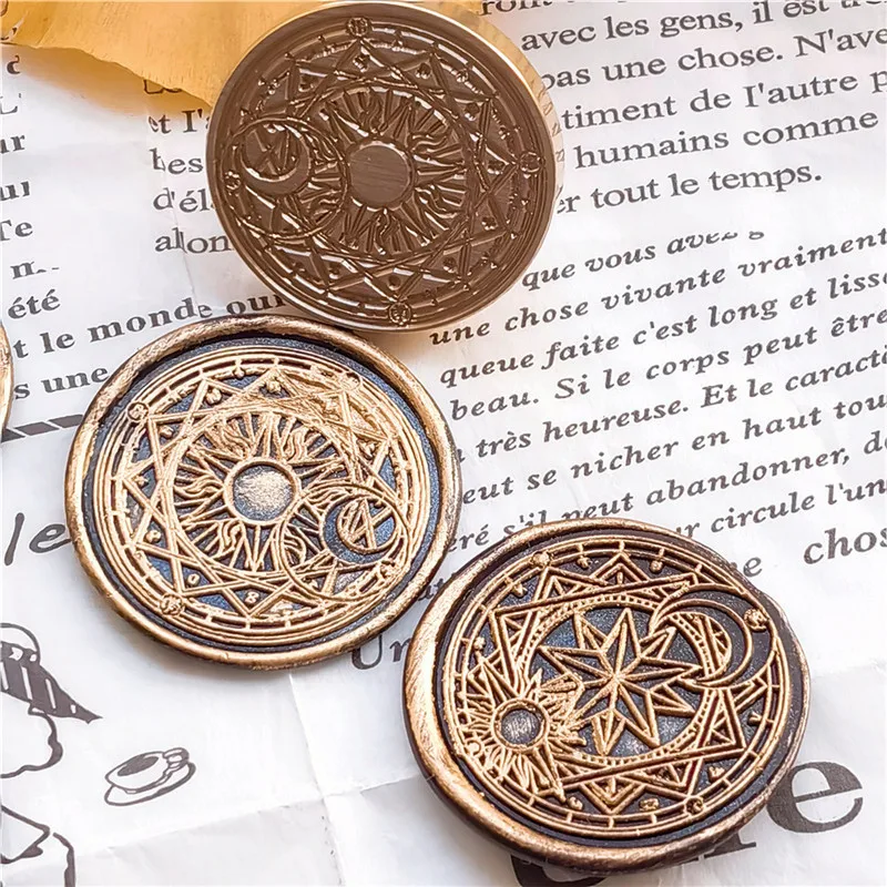 Star Cardcaptor Sakura Power Sun and Moon Magic pattern Sealling Wax Seal Magic Circle Wax Seal Stamps For DIY Wedding Envelope