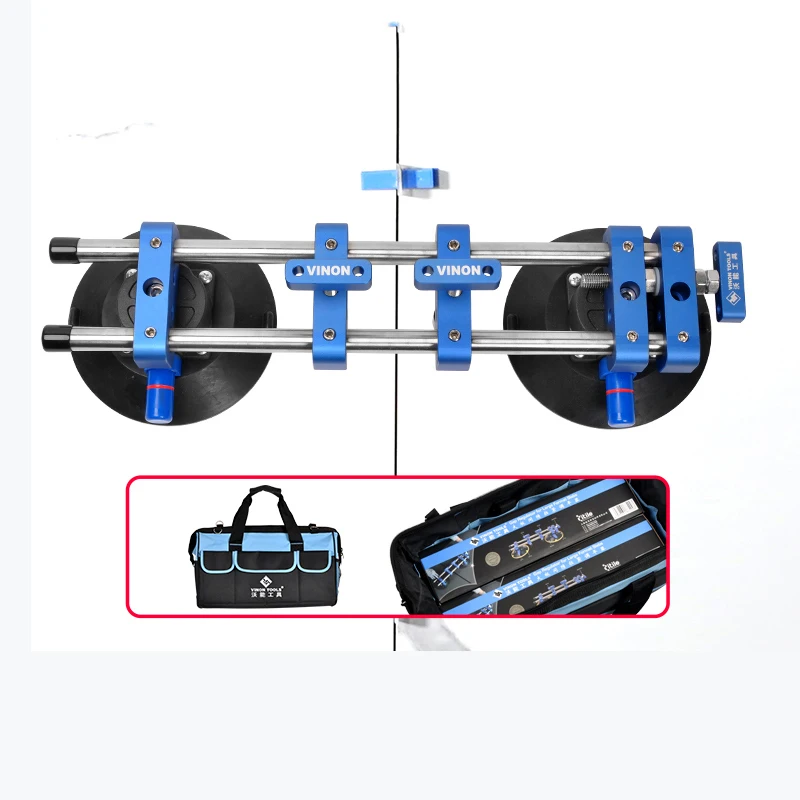 

Large slab tensioning leveler dense seam paving vacuum suction cup regulator rock slab countertop seamless splicing tool