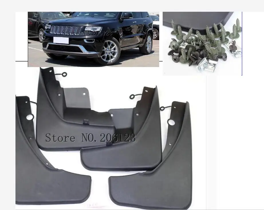 4 PCS /Set Car Mud Flap Splash Guard Kit Fender Mudguard Fit For 2011-2018 Jeep Grand Cherokee Splash Guards Mudguard