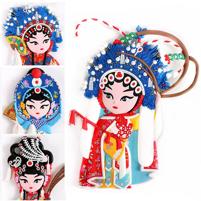 

Chinese Characteristics Peking Opera Refrigerator Magnet Stickers, Four Ancient Beauties Gift, Household Decor, Crafts Collectio