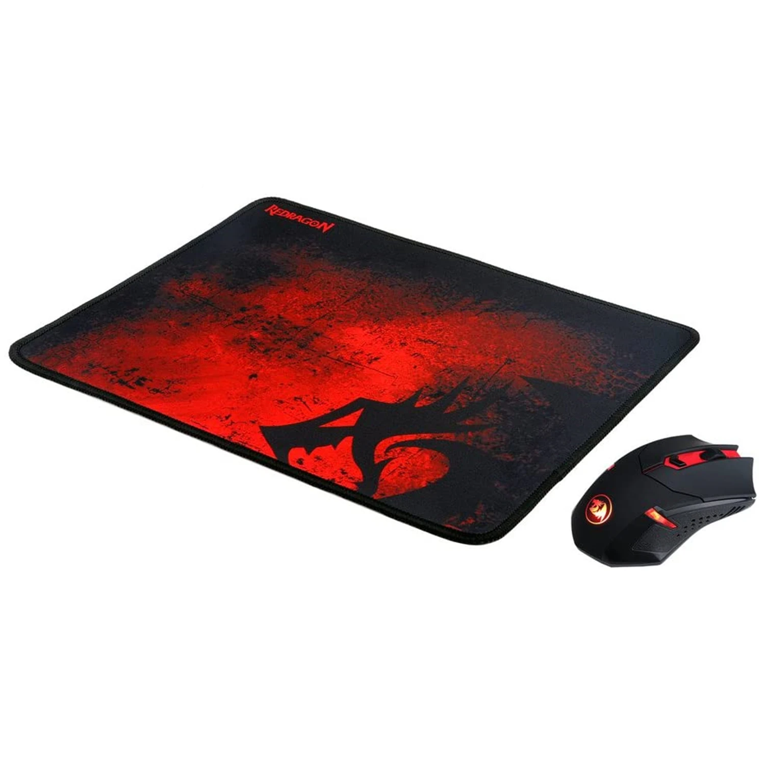 Imagem -02 - Redragon M601 sem Fio Gaming Mouse e Mouse Pad Mmo Botão Mouse 2400 Dpi Led Vermelho Retroiluminado para Windows pc Gamer