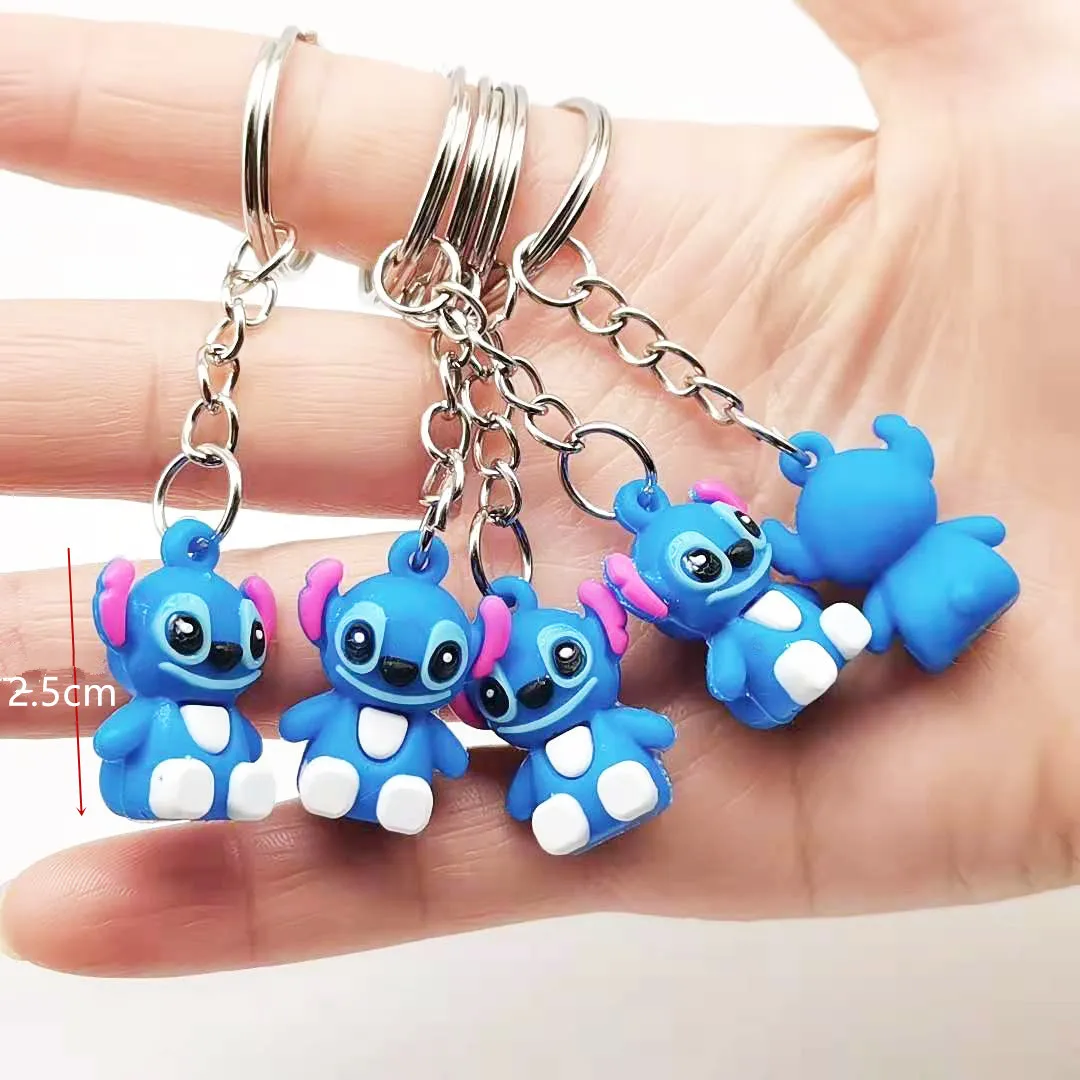 Mini llavero de recuerdo de fiesta de feliz cumpleaños para niños, regalo lindo, recuerdo de Stitch, 10 piezas