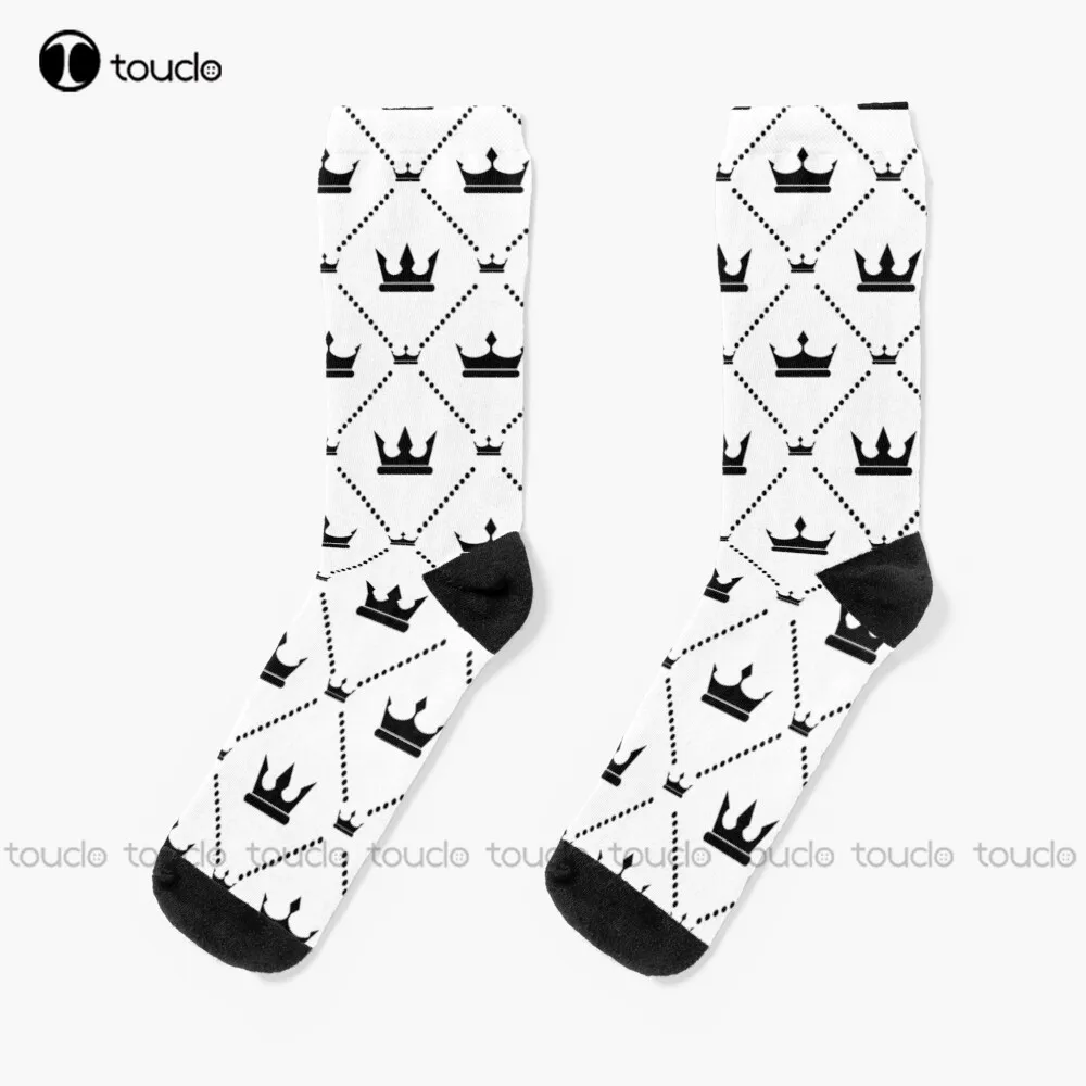 Cute Crown Pattern Socks Slouch Socks Personalized Custom Unisex Adult Teen Youth Socks 360° Digital Print Christmas Gift