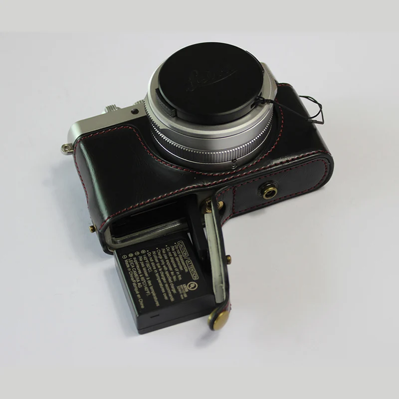 Портативный из искусственной кожи чехол камера сумка для Leica D-LUX typ109 Защитный чехол оболочка с нижней батареи открытие + маленькая сумка для хранения
