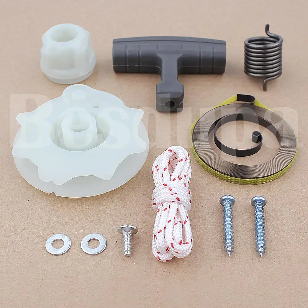 ارنا 137 142 240 235 236 Chainsaw کے لیے Recoil Starter Pulley Spring Rope Kit 530071966 , 530021180 , 530059677 , 530 04 20-95