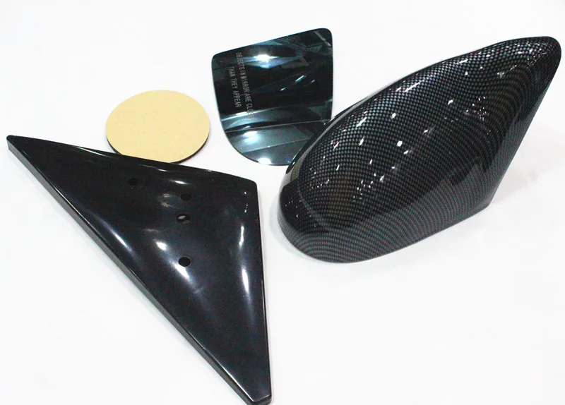 2Pcs Fit For HONDA CIVIC 1996-2000 EG Ek Spoon Side Mirror Carbon fiber/Bright black Waterproof 4 Door Mod DIY Wira Satria Set