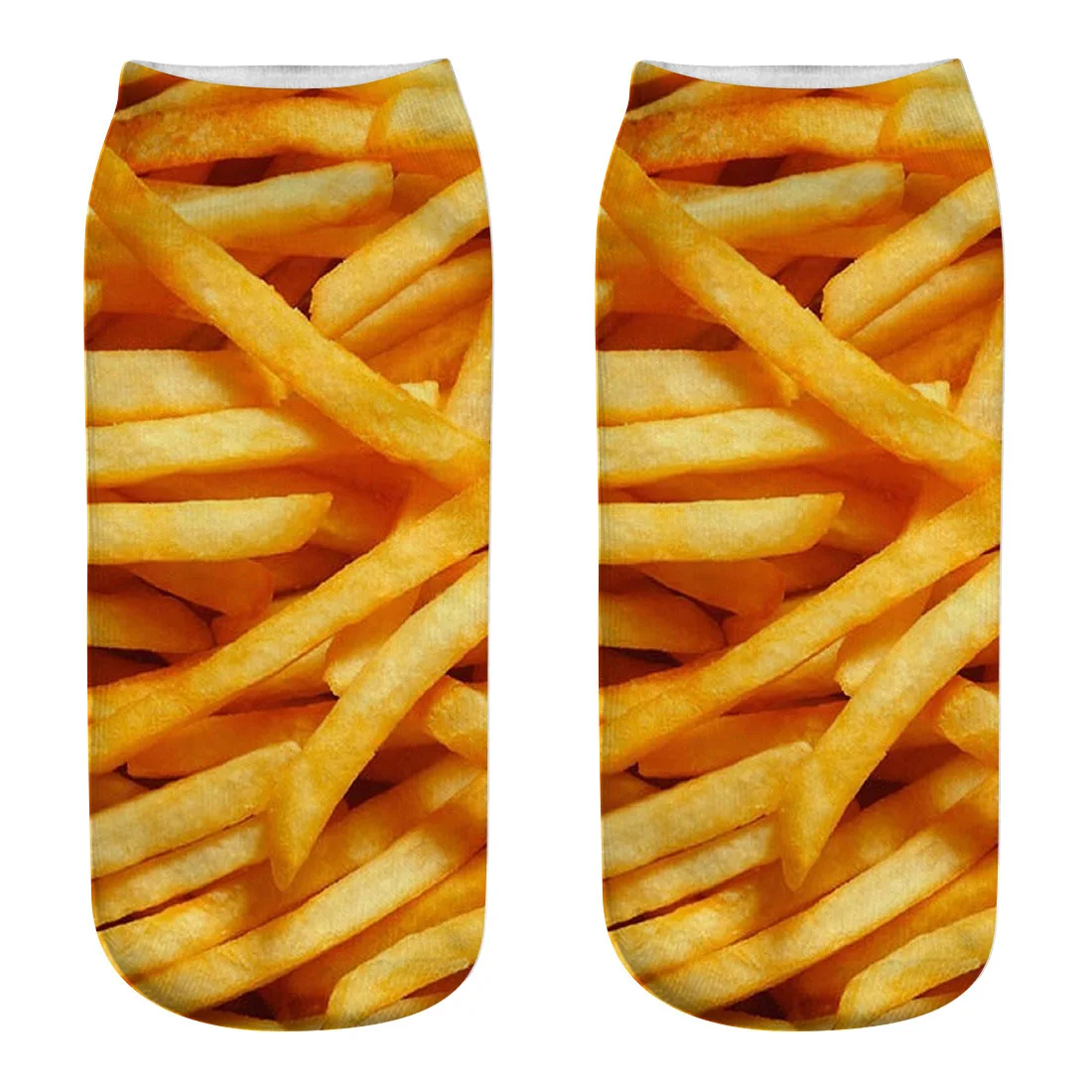 3-D Ladies Hamburger Fries Series 3D Printing Socks Lady Hot Sale Printing Women Socks