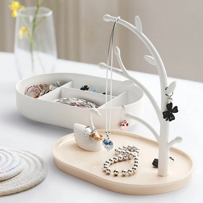 Hot Sale Swan Tree Stand  Show Rack Jewellery Necklace Ring Earring Necklace Organizer Jewelry Earings Holder Wholesale Price