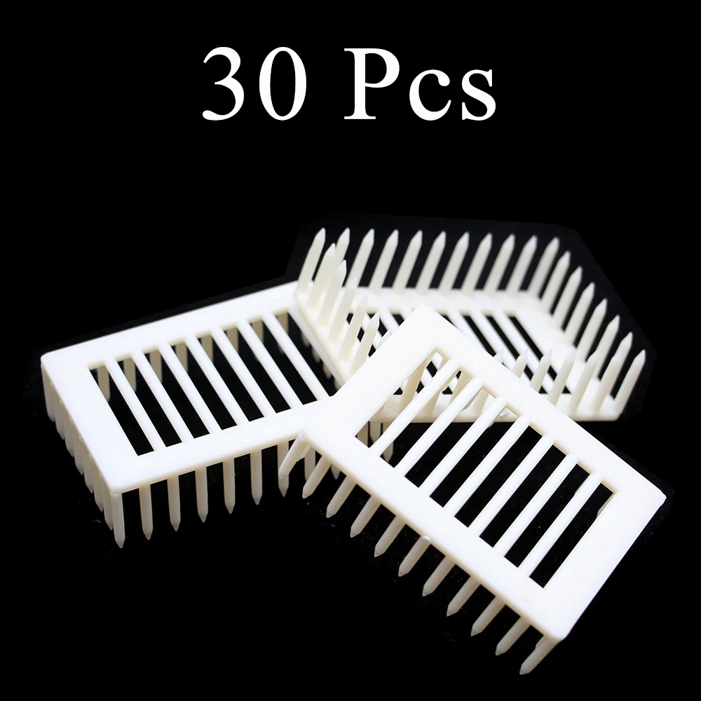 30PCS Apiculture Beekeeping Queen Needle Type Imprisoned Bee Tools Cage Plastic Catcher Cell Room Supplies Large Space Isolation