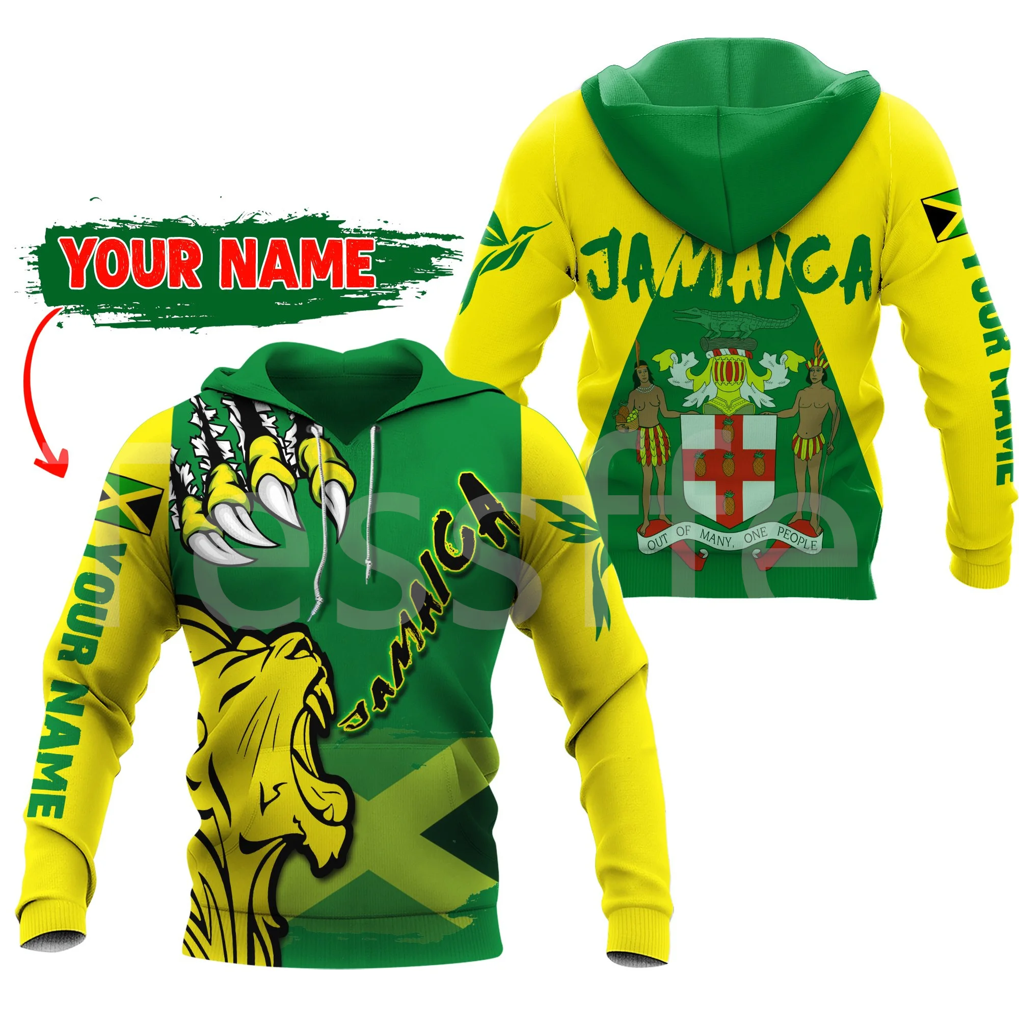 

Tessffel County Flag Africa Jamaica King Emblem Lion NewFashion Tracksuit 3DPrint Men/Women Streetwear Pullover Funny Hoodies A1