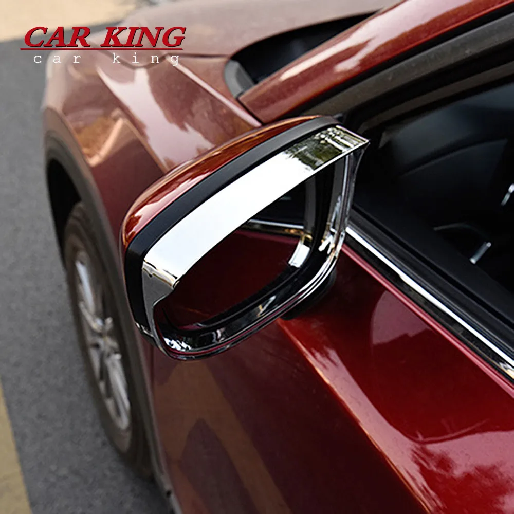 

ABS Chrome Auto External Accessories Car Rearview Mirror Block Rain Eyebrow Trim For Mazda CX-8 CX 8 2017 2018 2019 Car Styling