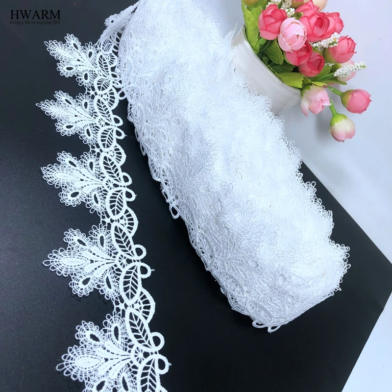 free shipping 10yard 5.8cm leaf arts craft sewing lace fabric DIY High quality polyester fine water soluble lace in stock ribbon