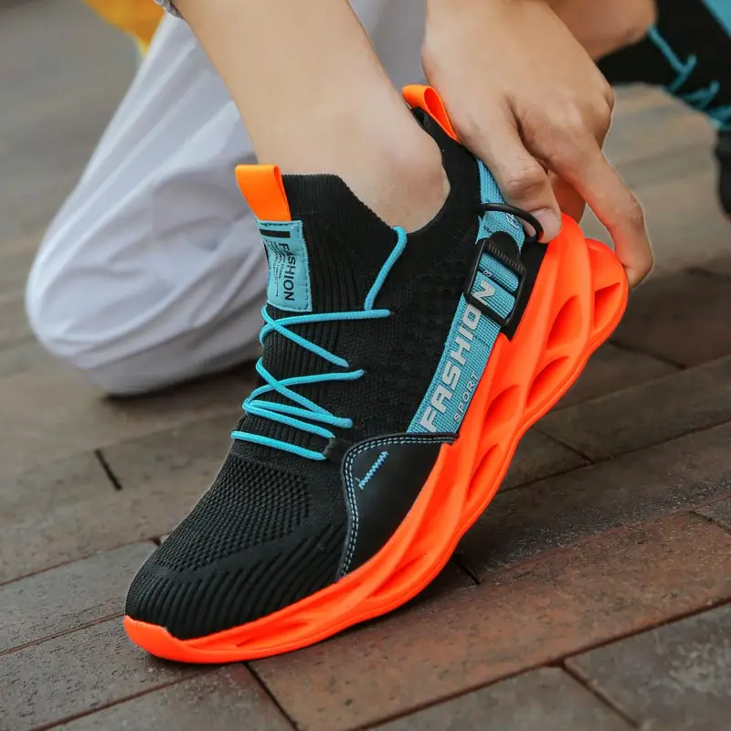 Big Size Summer Lightweight Sport Shoes Men Running Sneakers Women Sports Shoes for Men Yellow Male Snickers Footwear GME-0124