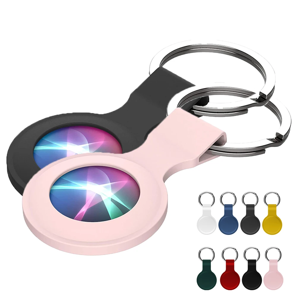 Locator Silicone Protective Case Keychain Skin Cover for Apple Airtags Anti-Lost Device Bluetooth Wireless Tracker Protector