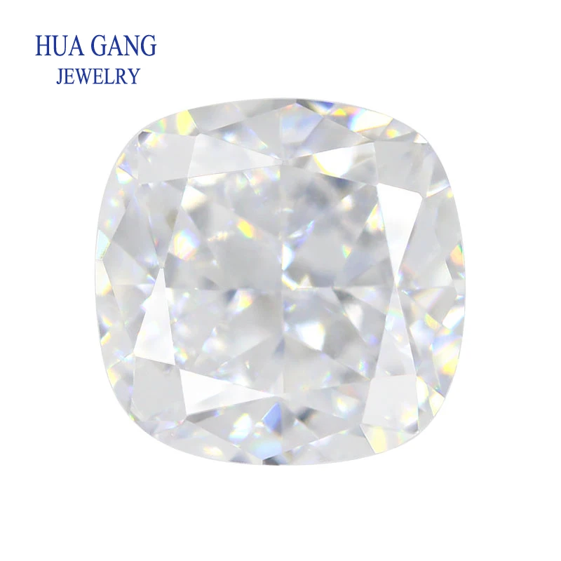 9A Top Quality Cushion Cut White CZ Stone Synthetic Gems Cubic Zirconia Beads For Jewelry 6x6mm Wholesale