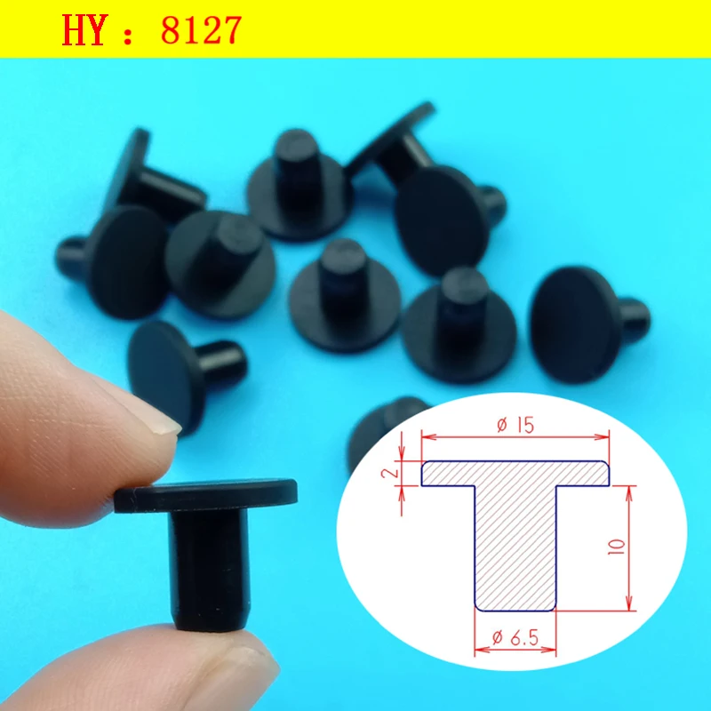 Hy-8127 silicone bottle stopper  waterproof silicone rubber sealing plug steel pipe round hole plug 6.5mm 6mm inner diameter