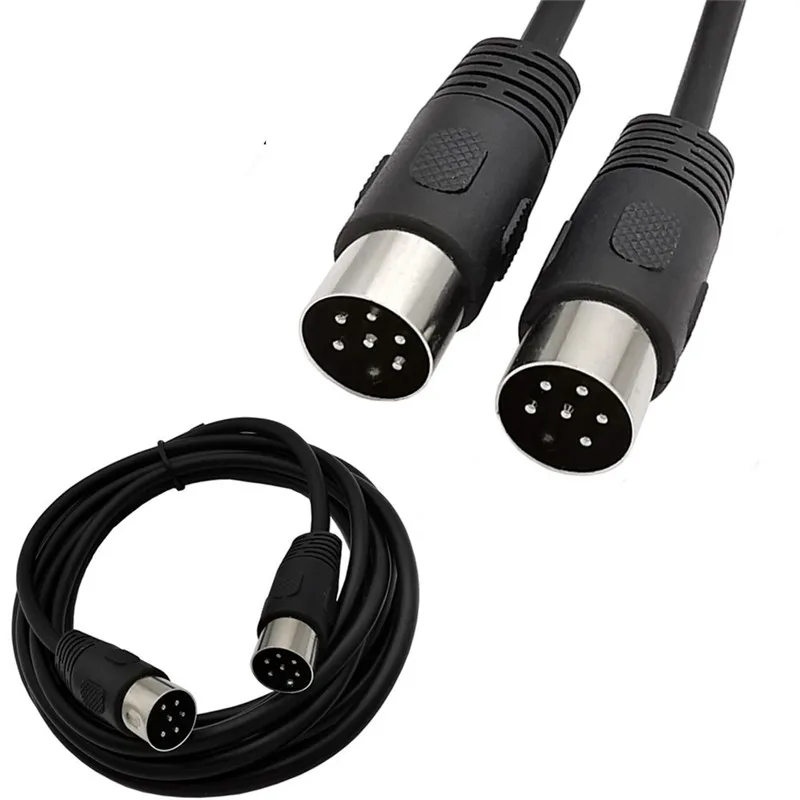 DIN 6 PIN Male Plug Cable 6pin DIN Male to Male AV Adapter Audio Socket for Digital Audio Devices, Black 0.5m 1m 1.5m 3m