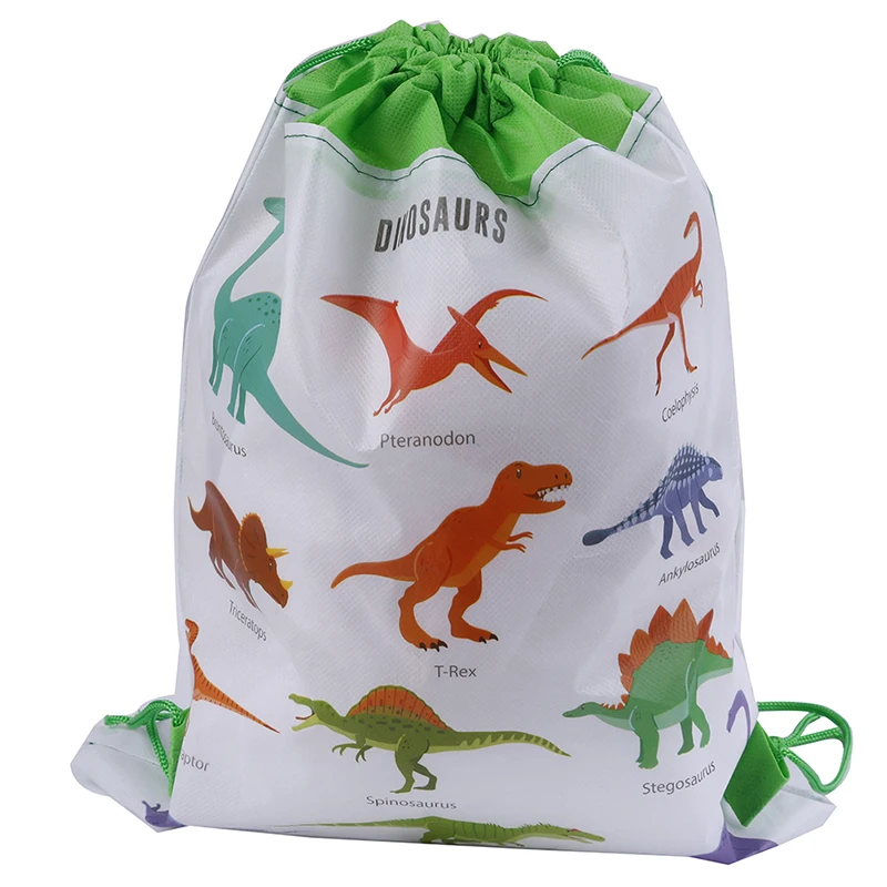 Dinosaur Girl Boy Non-woven Bag Fabric Backpack Child Travel School Bag Decoration Gift Bag Drawstring Gift Bag