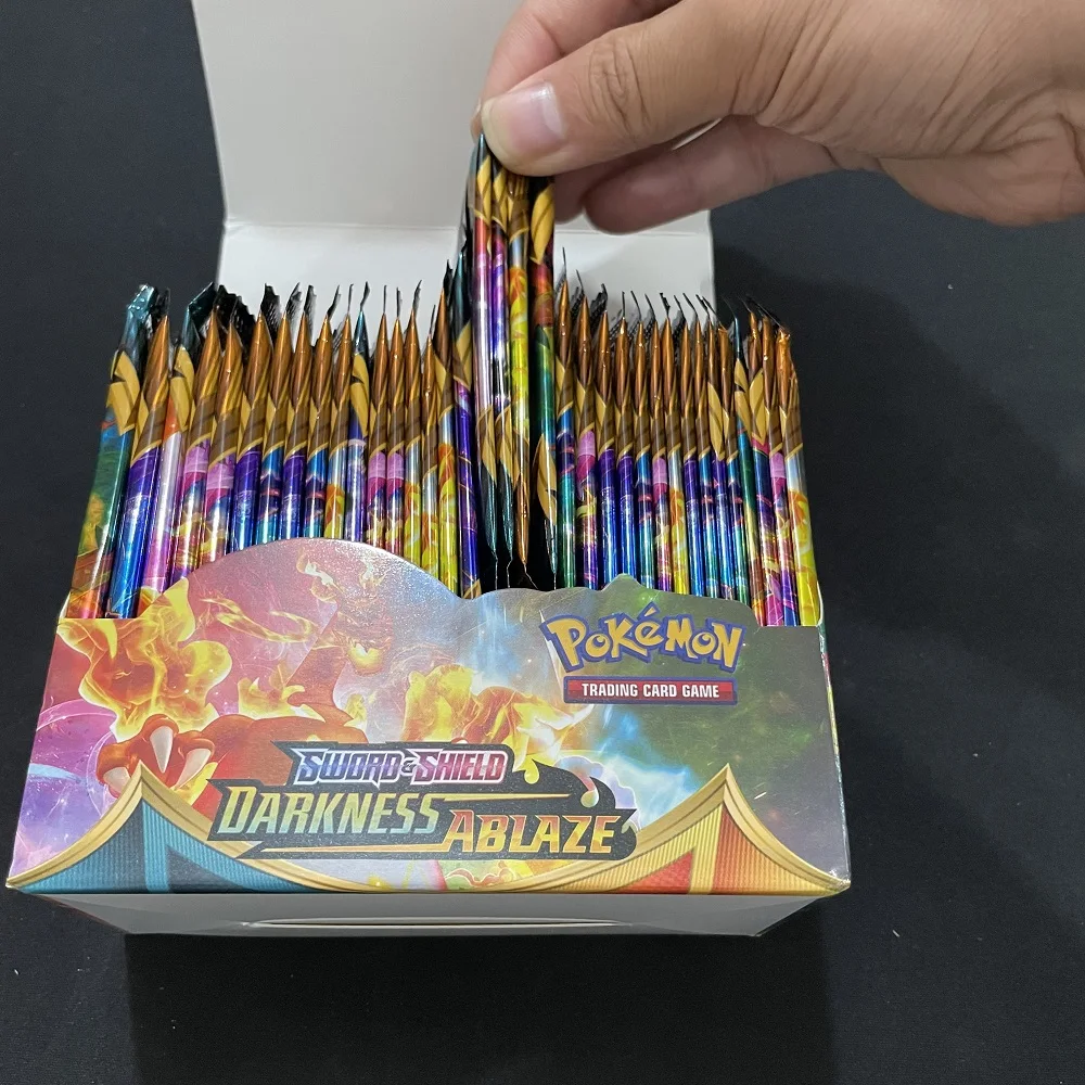 Juego de cartas coleccionables de Pokémon, juego de cartas coleccionables, Darkness Ablaze, Sword & Shield, serie TCG, caja de refuerzo, 36 bolsas,