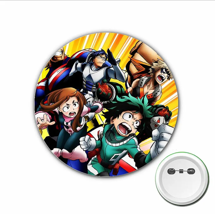 3 قطعة أنيمي بطلي الأكاديمية شارة Midoriya Izuku تأثيري دبابيس بروش للملابس اكسسوارات الظهر أكياس زر شارات