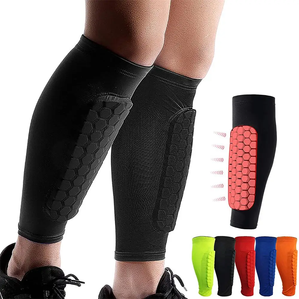 

Kids Soccer Shin Guards Pads Youth AdultCalf Protective Gear Sleeve Honeycomb PadsSupport For Splint Baseball Boxing Kickboxing