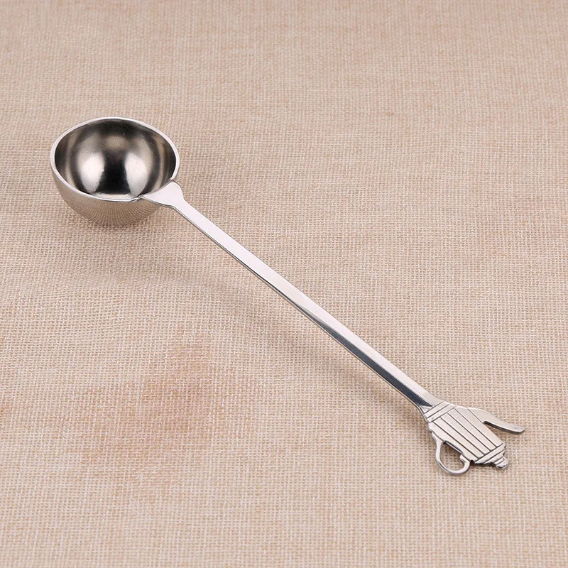 

Stainless Steel Coffee Powder Spoon Long Handle Measuring Dual-use Bean Scoop Coffee Machine Accessories Kitchen Tools