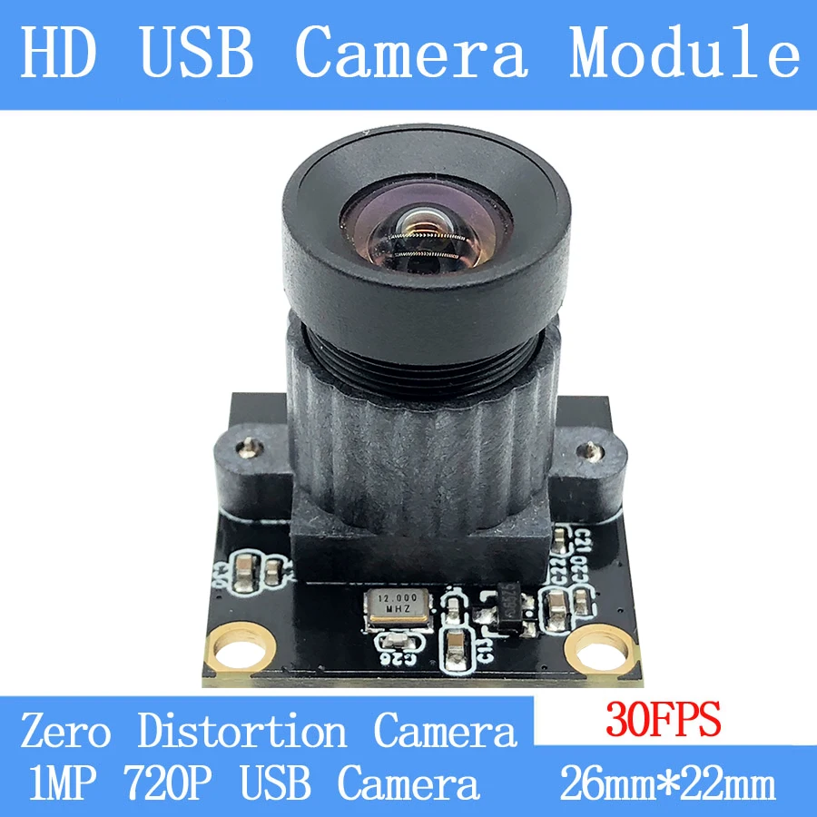 

26mm*22mm Plug And Play HD Mini Surveillance Webcam 720P Zero Distortion 30FPS MJPEG UVC USB2.0 Camera Module Android Linux