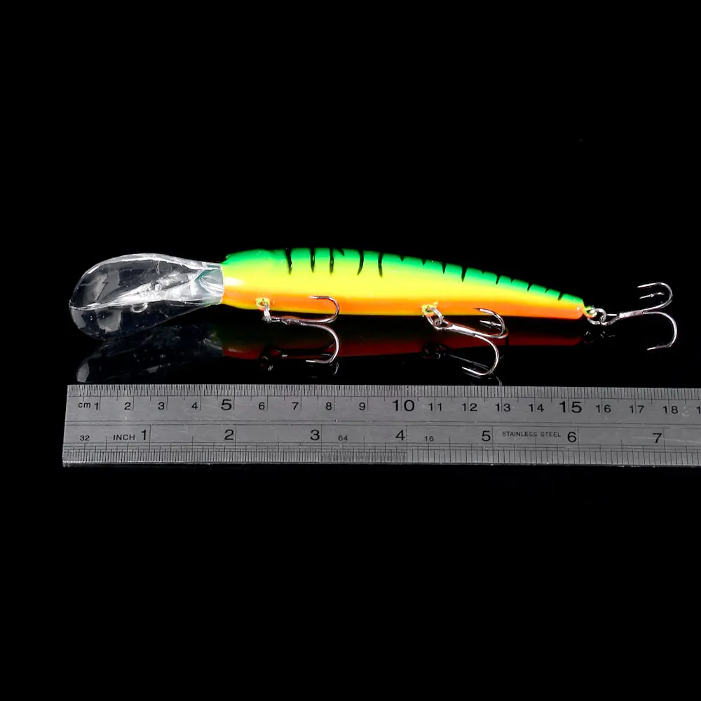 1 Stück 16,5 cm 21 g 6 # Haken Deep Diving Großer Minnow-Wobbler, künstlicher harter Köder, Kurbelköder, Barsch, Hecht, Zander, Barsch, Angelausrüstung – Detail 3