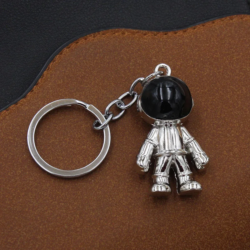 Fashion 3D Astronaut Space Robot Spaceman Key Chain Keyring Alloy Jewelry for Husband Son Men Friend Gifts