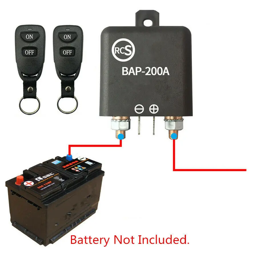 Universal Wireless Remote Control 12V Car Battery Disconnect Master Kill Switch