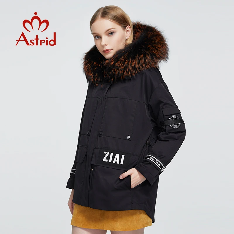 Astrid 2022 New Winter Women's coat women warm parka fashion thick Jacket with natural fur hood large sizes female clothing 3040