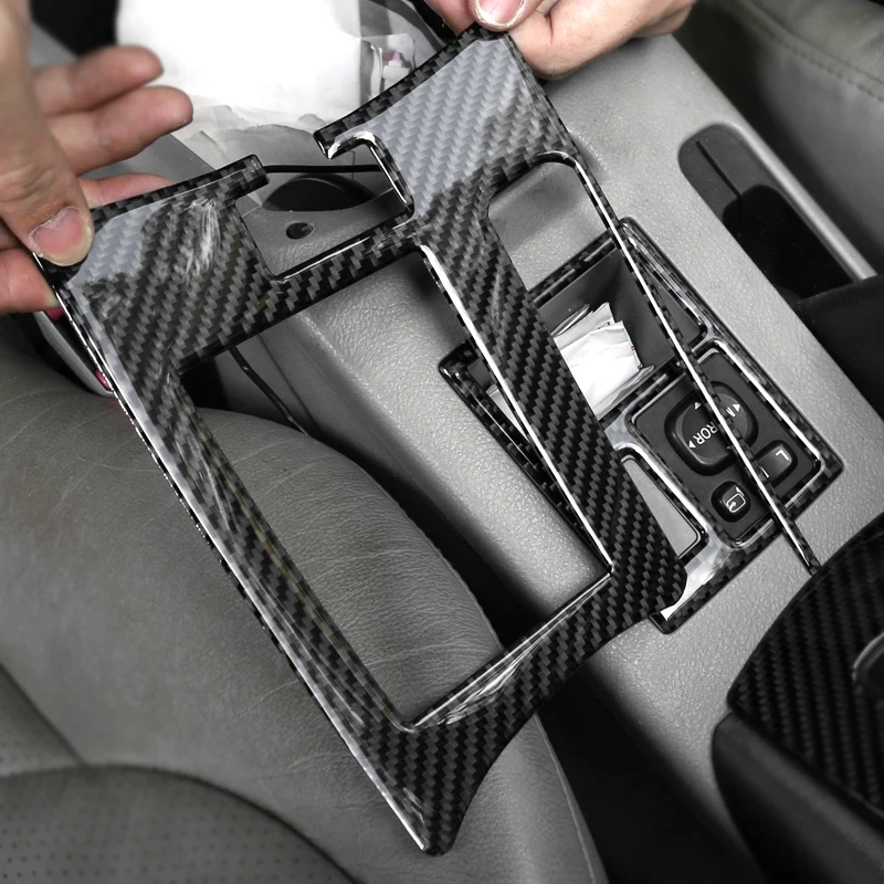 Car Carbon Fiber Inner Gear Handbrake Lever Panel Frame Cover Trim For Toyota Rav4 RAV 4 2006 2007 2008 2009 2010 2011 2012 LHD