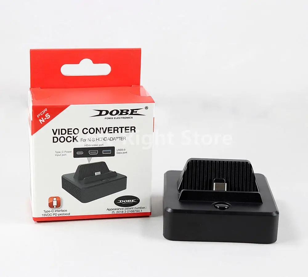2 قطعة قاعدة تلفزيون محمولة Dobe USB 3.0 لمفتاح NS HDMI-متوافق مع محول فيديو التلفزيون تحويل حامل شاحن من النوع C