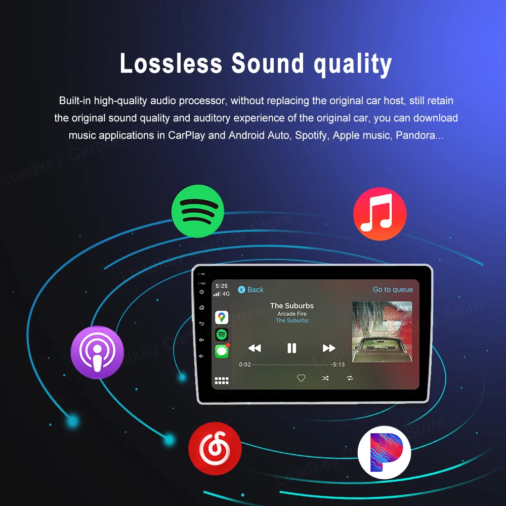 LoadKey & Carlinkit Có Dây & Không Dây CarPlay Không Dây Android Tự Động Dongle Cho Sửa Đổi Android Màn Hình Ô Tô Ariplay Thông Minh Liên Kết IOS15