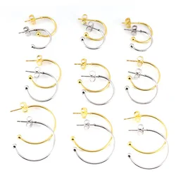 10Pcs Stainless Steel Big Circle Hoop For Women Hot Sale Earrings Gold Color Round Ear Hoop Earrings Engagement Jewelry