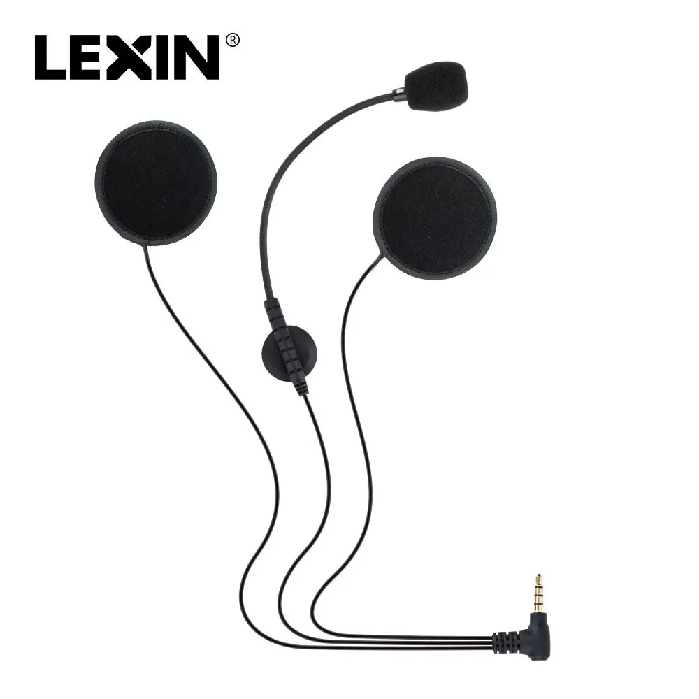 Lexin R6 A4 Headphone Speakers&Microphone Helmet Intercom Motorcycle Bluetooth interphone 3.5mm Jack headset