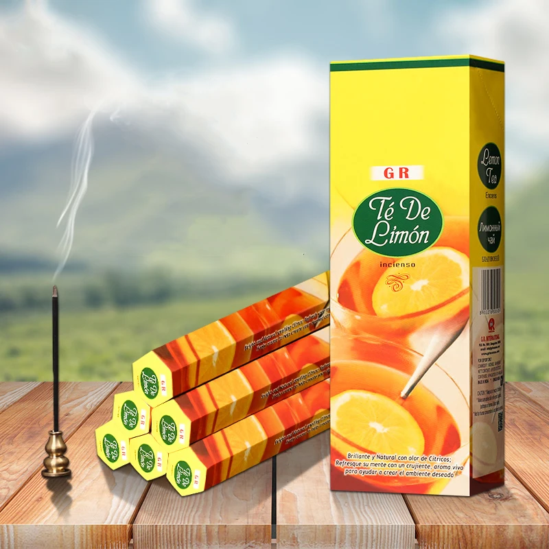India Incense LemonTea Incense Stick Original Imported Aromatherapy Incenso Yoga Smells Fragrant Scent  for Household Meditation