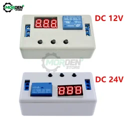 DC 24V 12V LED Display Digitale Tempo di Ritardo Relè Modulo di Controllo Programmabile Timer Interruttore Trigger Ciclo Modulo 3-Pulsante