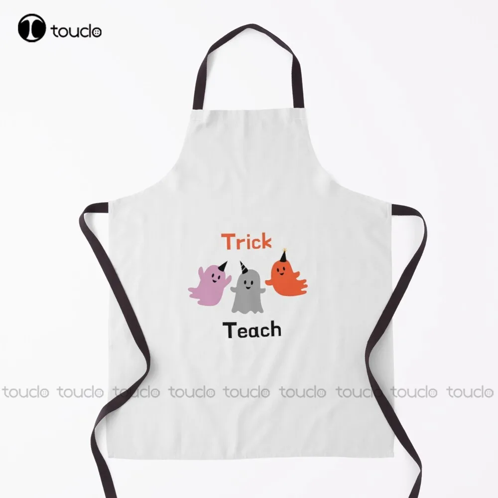 trick or teach cute halloween teacher funny/ trick or teach cute halloween teacher Apron Chef Aprons Custom Cooking Aprons Adult