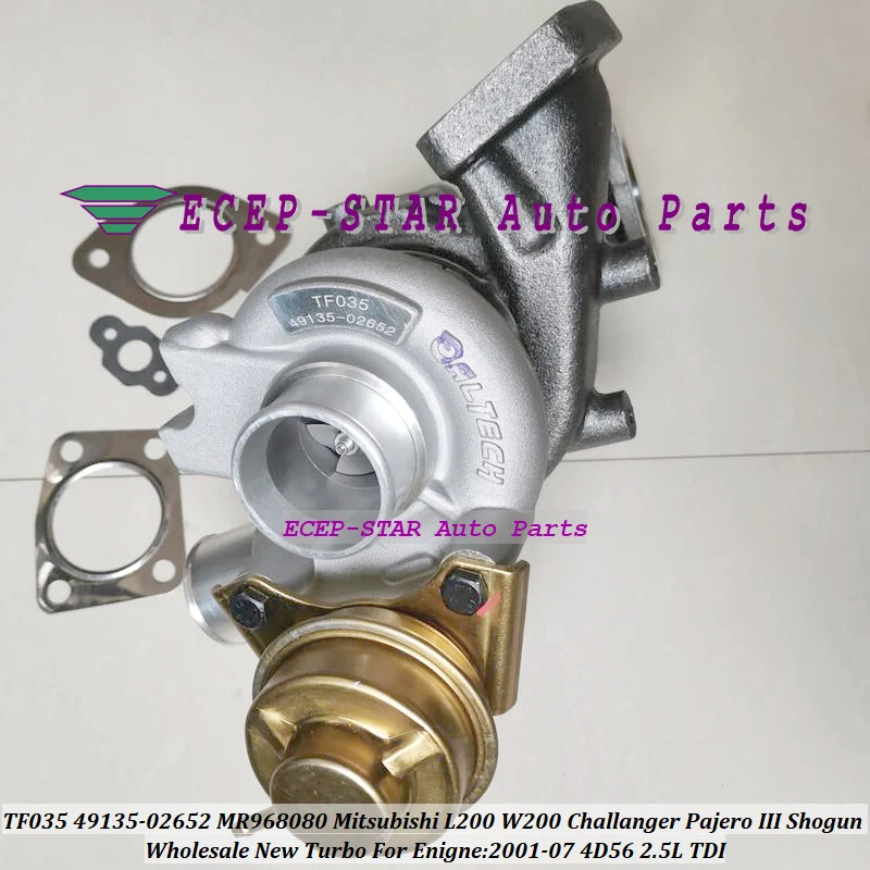 TF035 VGT 49135-02652 49135 02652 MR968080 Turbo For Mitsubishi L200 02- Challanger Pajero III W200 Shogun 2001-07 4D56 2.5L TDI