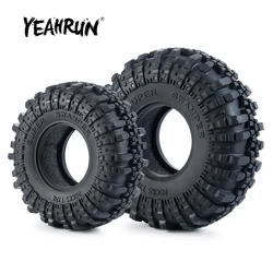YEAHRUN 비드락 휠 림 고무 타이어, Axial SCX10 레이스 TRX-4 1/10 RC 크롤러 자동차 부품용 107mm 137mm OD, 1.9 인치, 2.2 인치