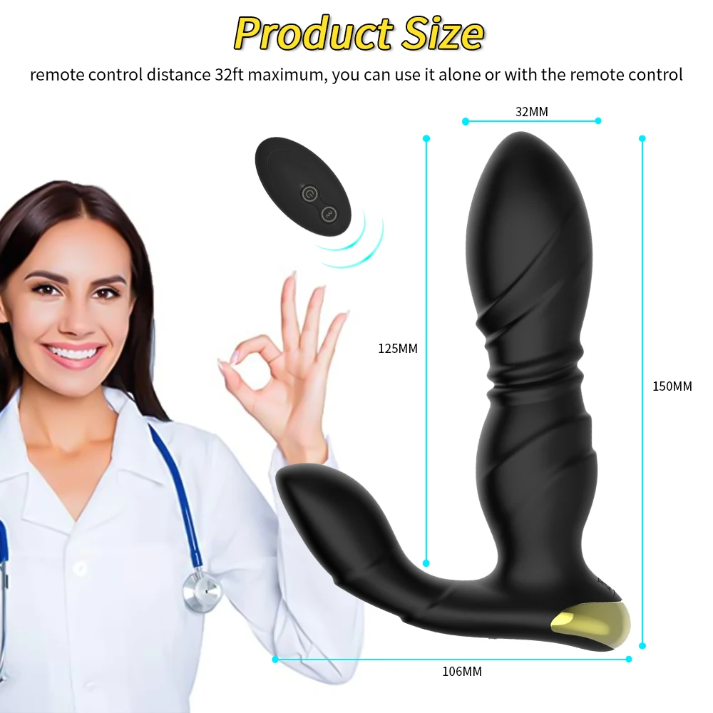 Vibromasseur Anal Télescopique existent pour Femme, Chargement USB, Énergie de la Prostate, Culotte Portable, Gode, StiLiban ateur de Clitoris, Sex