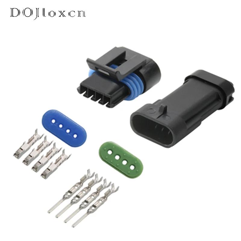 1/5/10/20/50 Sets 4 Pin Waterproof Automotive Connector Socket Intake Pressure Sensor For BUICK Motorcycle Car Marine 12162190