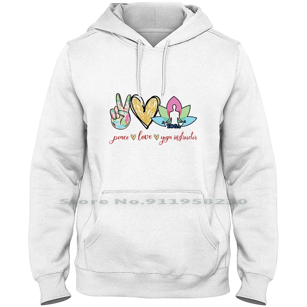 Peace Loveyoga Instructor Hoodie Sweater Cotton Relaxation Instructor Frequency Training Exercise Health Peace Yoga Ture Body