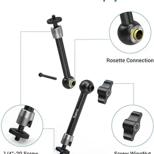 Smallrig 9.5 inch articulating rosette arm w 1/4 10 Main Sales Articulated Support for TV - №7