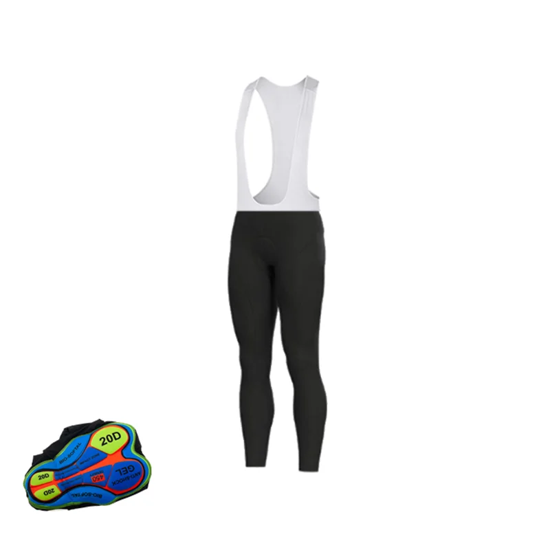 2021 الرجال الدراجات السراويل الطويلة مع مريلة دراجة الجبلية الجوارب بنطلون دراجة السراويل الجبلية مع 20D جل مبطن جل الوسادة ستيرروب