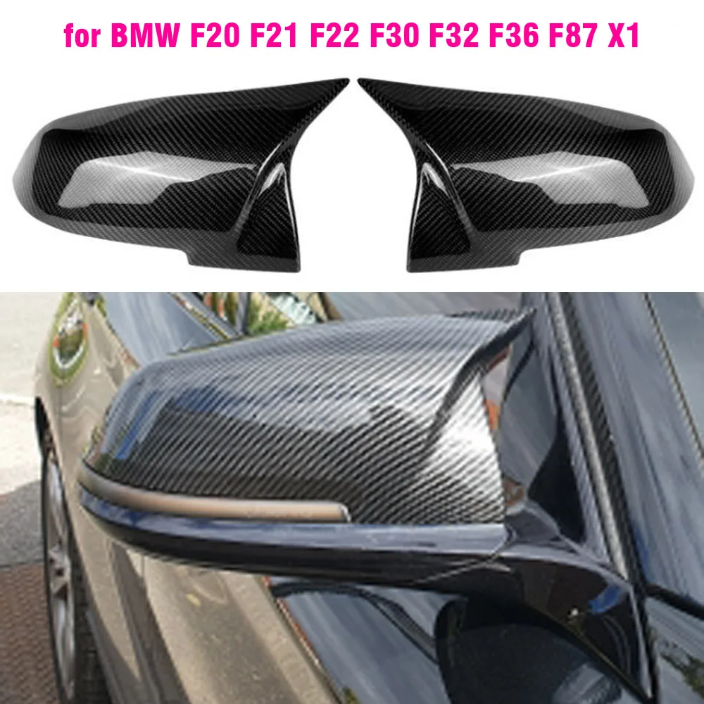 

Чехлы на зеркала заднего вида для Bmw 1, 2, 3, 4 серии F20 F21 F87 M2 F23 F30 F36 X1 E84 Глянцевый черный цвет из углеродного волокна