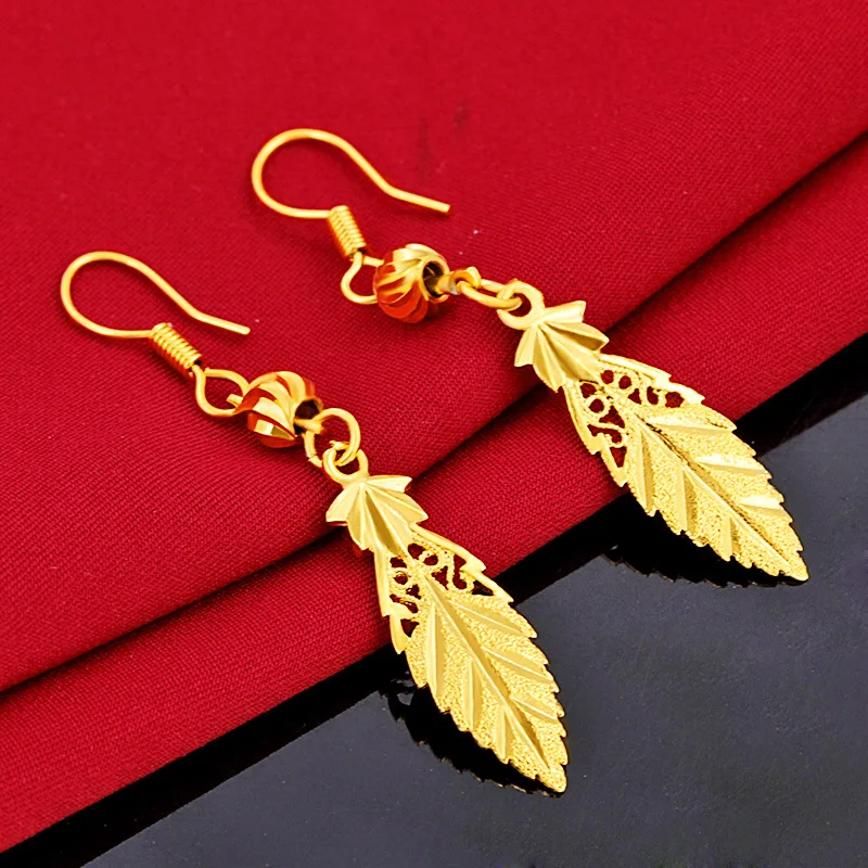 Not Fade14K Yellow Gold color  Earrings for Women Anillos De Aros Mujer Orecchini Bijoux Femme 14 K Gold Earring Frmales