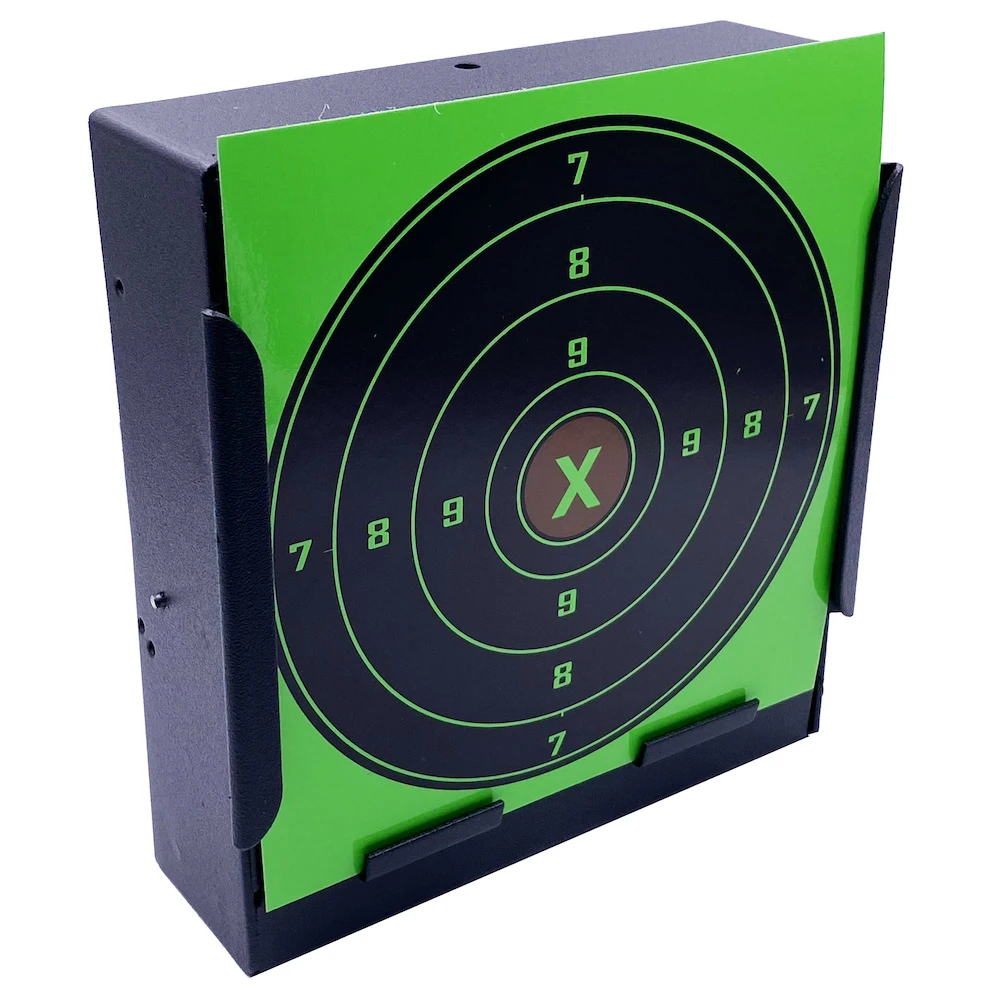 5.50 "* 5.50"(14Cm X 14Cm) vierkante Zwarte Pellet Val + 20 Kleur-Impact Groen Papieren Doel Voor Airrifle, Pellet Pistool, staal & Plastic Bbs